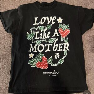 Mommday Black Graphic T-Shirt